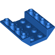 Lego Brick Sloped Inverted 45° 4 x 4 Double with 4 x 2 Recessed / Blue