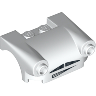 Lego Vehicle Body, Wheel Arch / Mudguard 3 x 4 with Headlights, Moustache Grille and Mouth Print