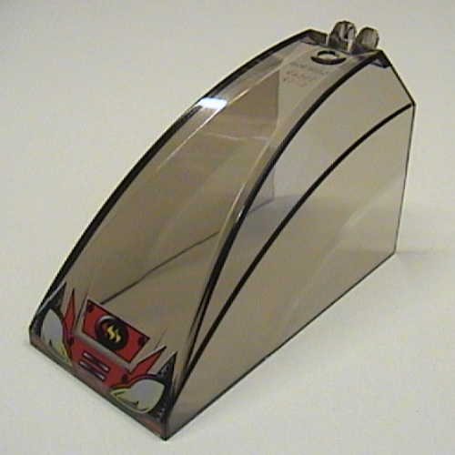 Lego Windscreen 8 x 4 x 5 Curved with 2 Fingers with Headlight and Fire Print