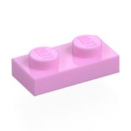 Lego Plate 1 x 2 / Bright Pink