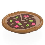 Lego Duplo Disk with Pizza, Coral/Lime/Dark Tan Ingredients Print