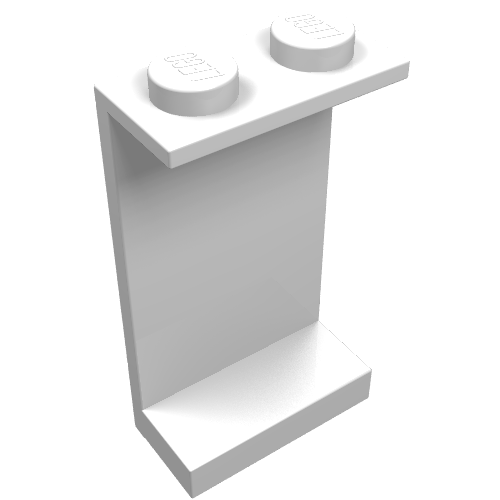 Lego Panel 1 x 2 x 3 - Solid Studs / White