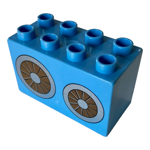 Lego Duplo Brick 2 x 4 x 2 with Wheels Print
