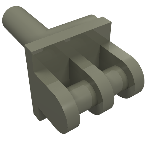 Lego Equipment Grab Jaw Holder / Dark Gray