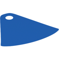 Lego Neckwear Cape, Curved Bottom, One Top Hole / Blue