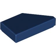 Lego Tile 1 x 2 with Stud Notch Left / Dark Blue