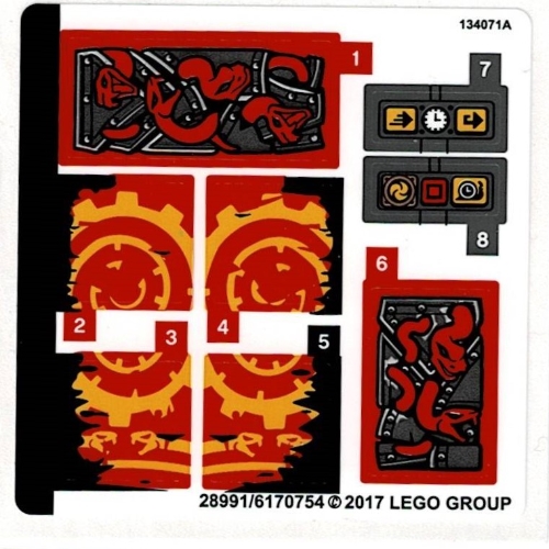 Lego Sticker Sheet for Set 70626-1 / [No Color/Any Color]