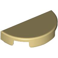 Lego Tile Round 1 x 2 Half Circle / Tan