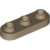 Lego Plate Special 1 x 3 Rounded with 3 Open Studs / Dark Tan
