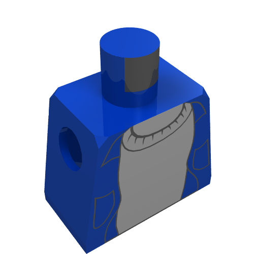 Lego Minifig Torso HP with Grey Sweater and Light Nougat Neck Print