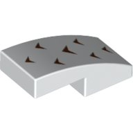 Lego Brick Curved 2 x 1 No Studs with 7 Arrows Print