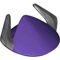 Lego Large Figure Helmet with Silver Horns Print (Zurg)