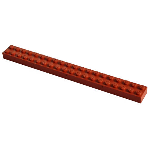 Lego Modulex Brick 2 x 20 with M on Studs / Modulex Red