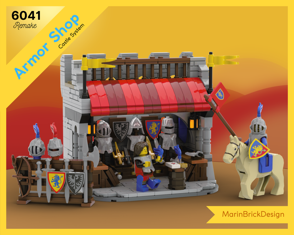 Lego 6041 - Armor Shop Remake - Lego Medieval Castle Moc