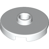 Lego Plate Special Round 2 x 2 with Center Stud (Jumper Plate) / White