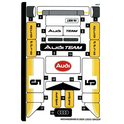 Lego Sticker Sheet for Set 76897-1
