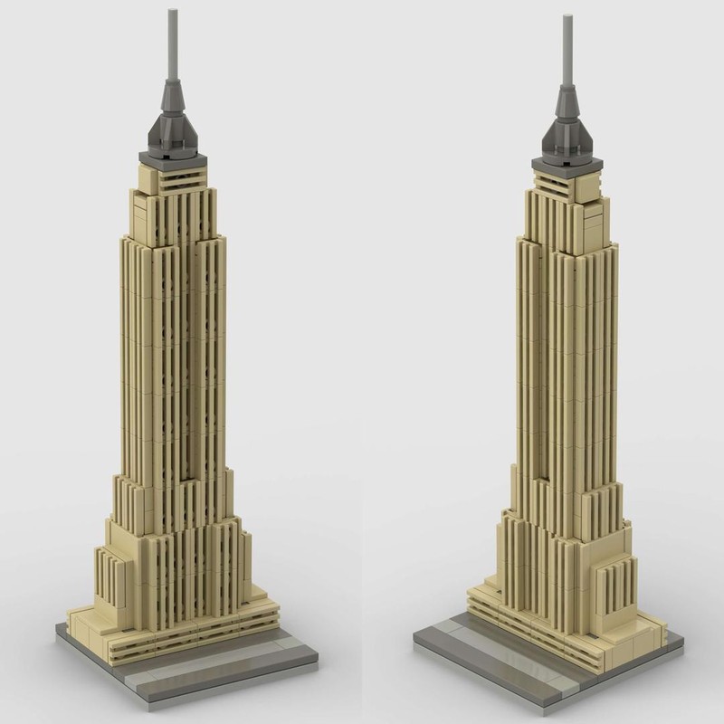 Lego Empire State Building--Internal reconstruction--SE--tan
