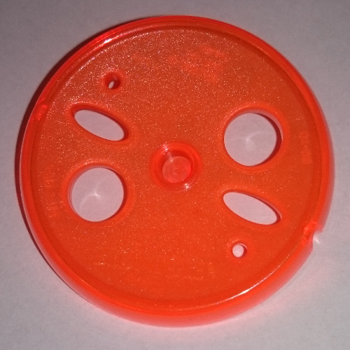 Lego Projectile, Disk, 4 Holes, 2 Large Holes, 2 Small Holes