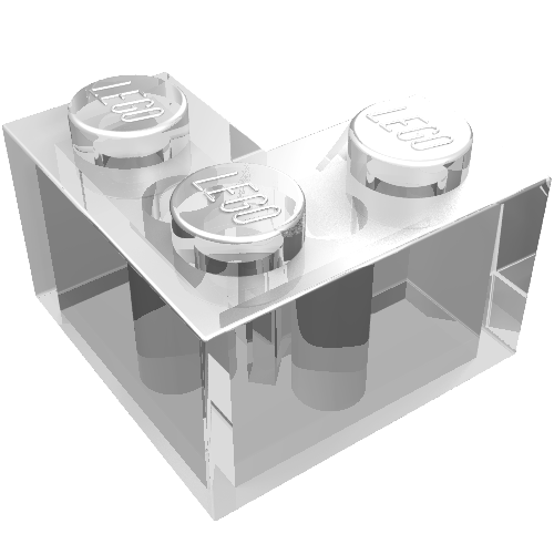 Lego Brick 2 x 2 Corner / Trans-Clear