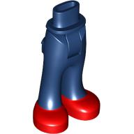 Lego Minidoll Hips and Trousers with Back Pockets with Red Shoes Print / Dark Blue
