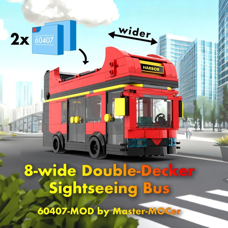 Lego 60407 - 8-wide Double-Decker Sightseeing Bus