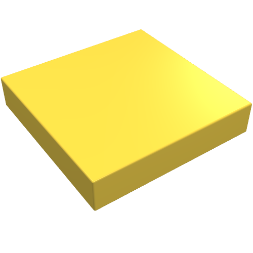 Lego Tile 2 x 2 without Groove / Yellow