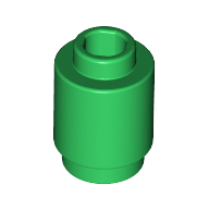 Lego Brick Round 1 x 1 Open Stud / Green