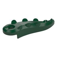 Lego Animal Body Part, Alligator / Crocodile Tail with Hole / Sand Green