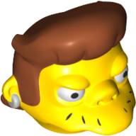 Lego Minifig Head Special, Simpsons, Snake / Yellow
