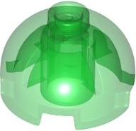 Lego Brick, Round 2 x 2 Dome Top / Trans-Green