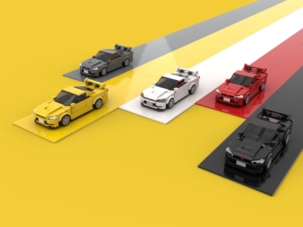 Lego Nissan Skyline GT-R R34 v2 (multi-colour pack)