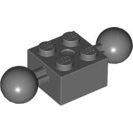 Lego Technic Brick Special 2 x 2 with 10.2mm Balls [Center Mold Indention]