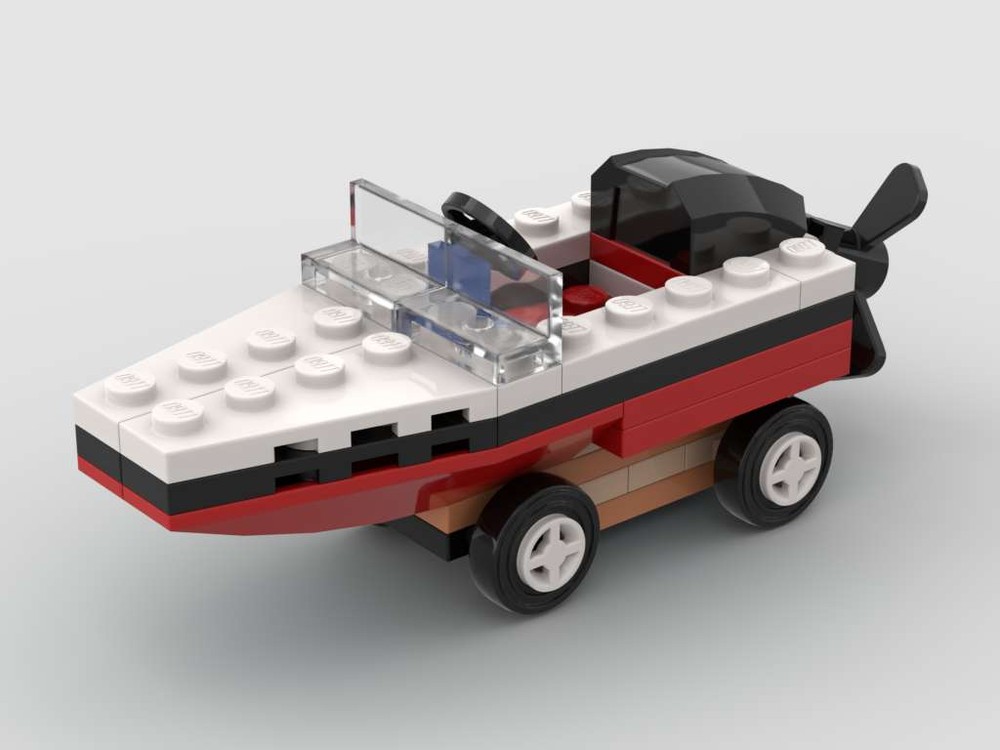 Lego Patrick's Boat Car with Fake Pullback Motor