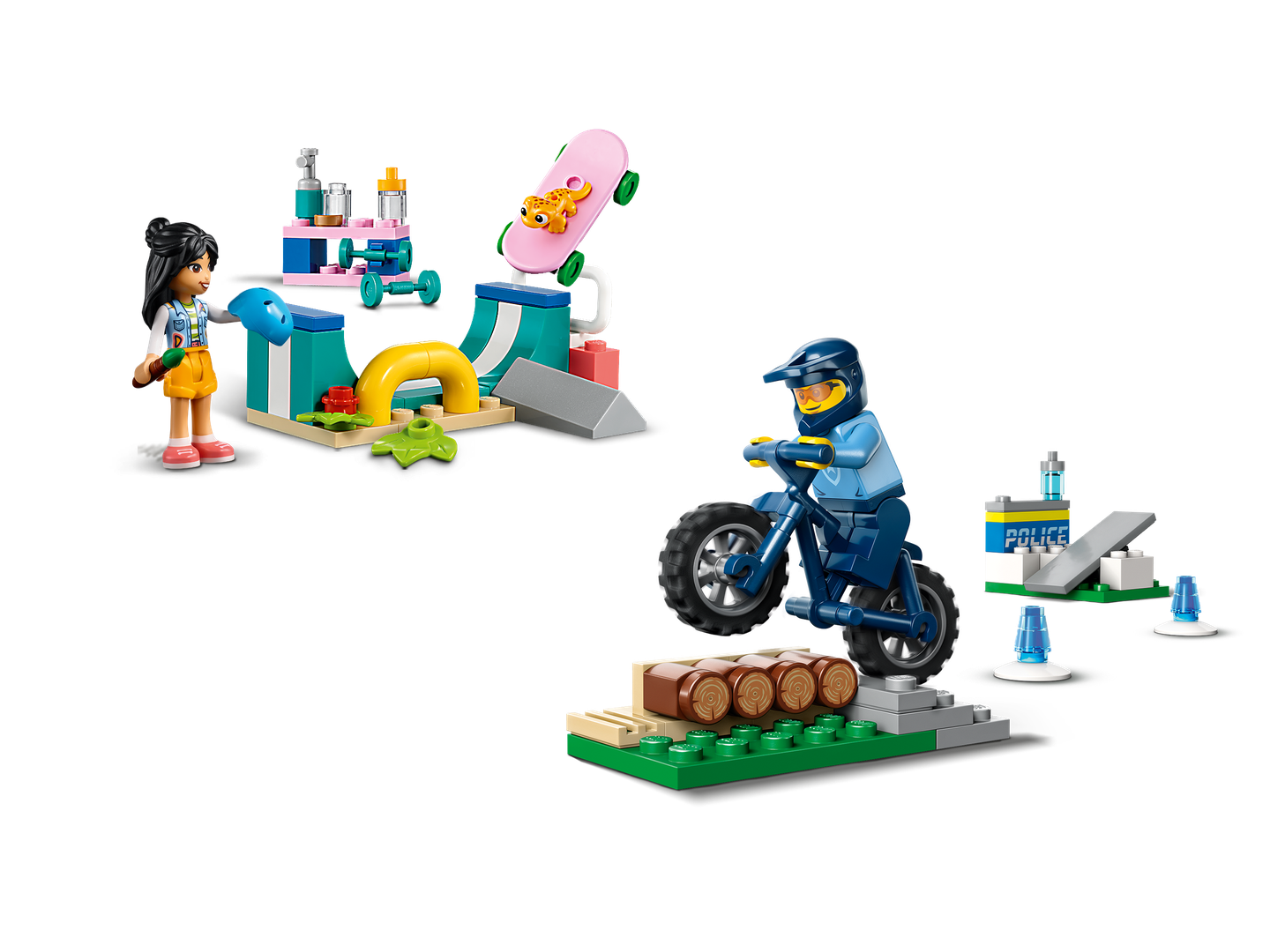 Lego Police Bicycle Training & Skate Ramp