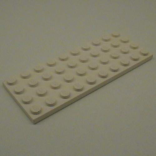 Lego Plate 4 x 10 with Groove / White
