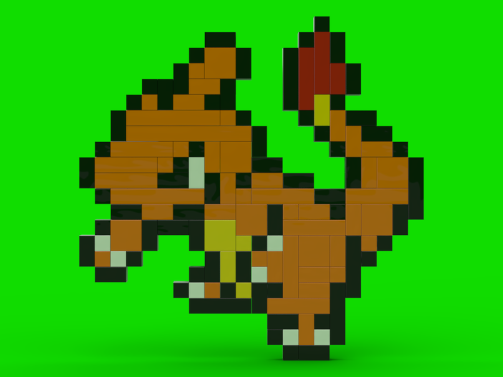 Lego Pixel Art Charmeleon