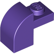 Lego Brick Curved 1 x 2 x 1 1/3 with Curved Top / Dark Purple