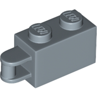 Lego Brick Special 1 x 2 with Vertical Closed Handle on Edge / Sand Blue