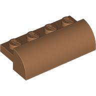 Lego Brick Curved 2 x 4 x 1 / Medium Nougat