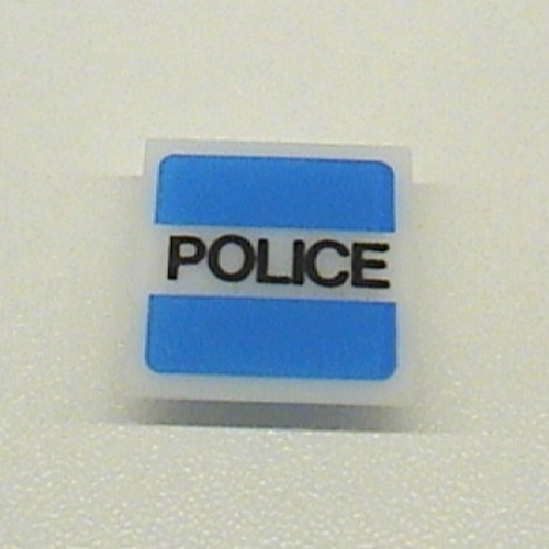 Lego Light Sign 2 x 2 Clip on Back with 'POLICE' Print