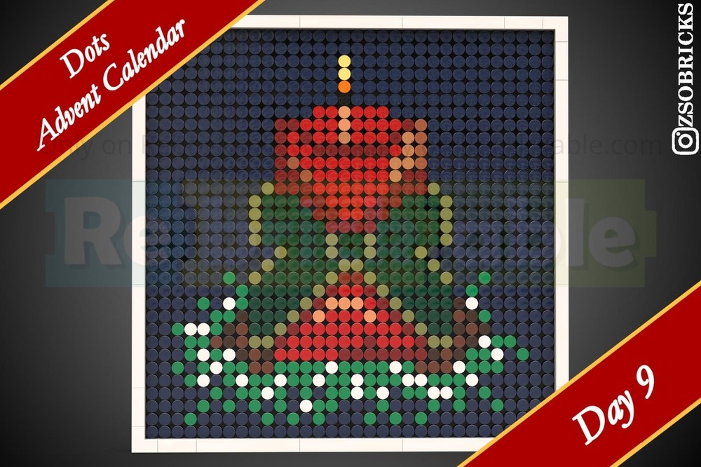 Lego Day 9 - Candle - Dots Advent Calendar