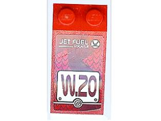 Lego Slope 18 4 x 2 with 'W.20' Pattern (Sticker) - Set 8111