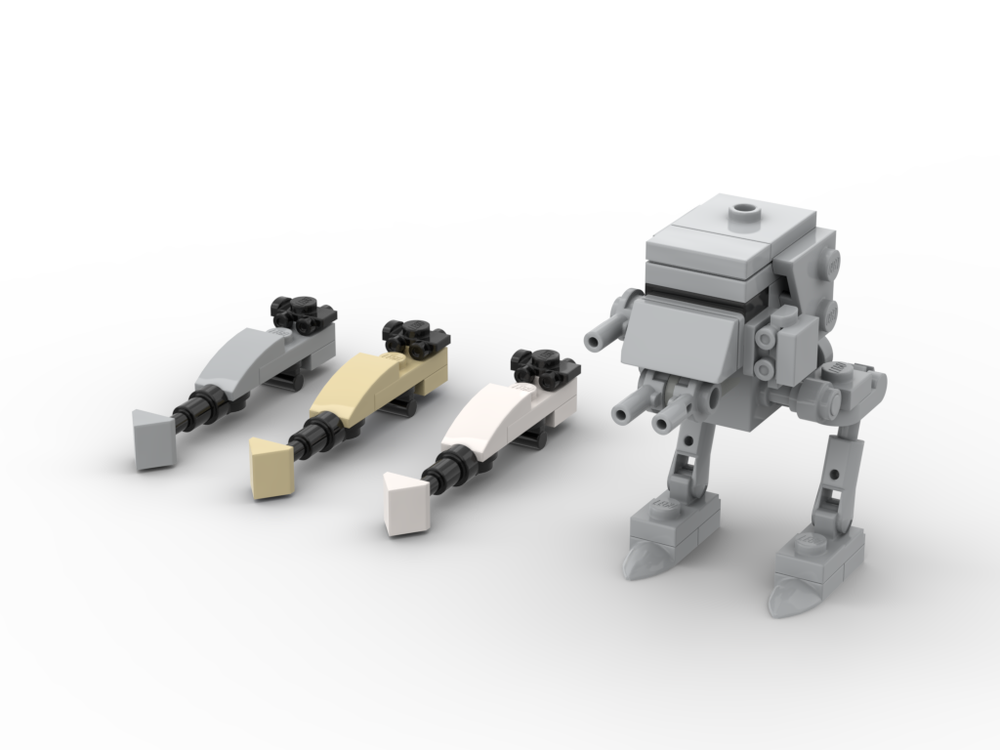 Lego AT-ST and Speeder Bikes