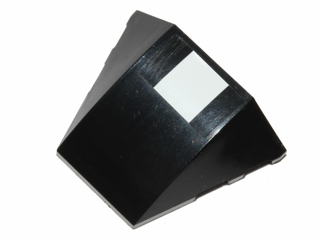 Lego Wedge 4 x 3 Triple Curved No Studs with White Square Pattern (Sticker) - Set 30195 / Black