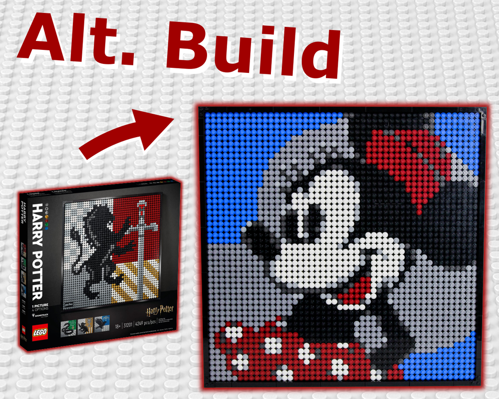 Lego Minnie Mouse Art - Hogwarts Crests Alt Build