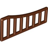 Lego Bar 1 x 8 x 3 - 1 x 8 x 4 Curved / Reddish Brown