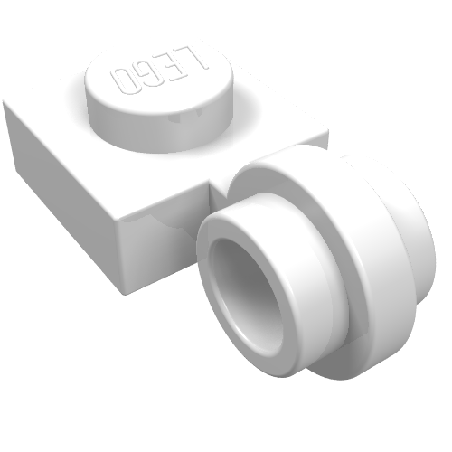 Lego Plate Special 1 x 1 with Clip Light, Bar Hole [Thin Ring]