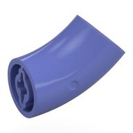 Lego Brick Round 2 x 2 D. Tube with 45° Elbow and Axle Holes (Crossholes) at Each End [LONG] / Blue Violet