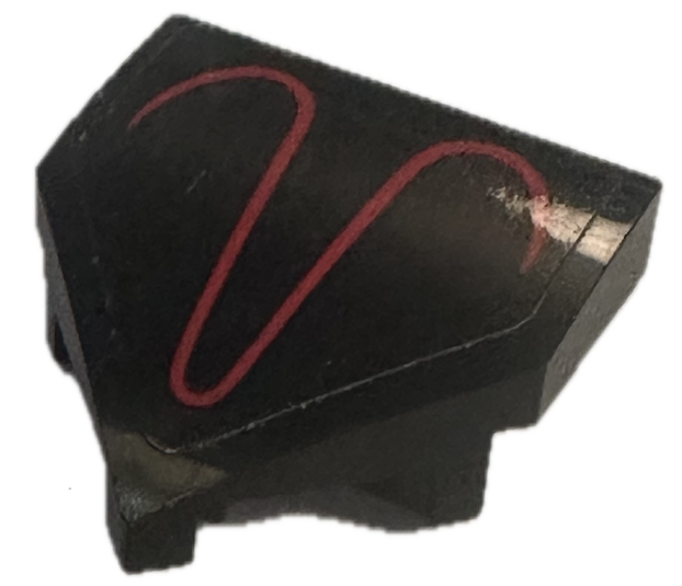 Lego Wedge 2 x 2 x 2/3 Pointed with Curved Red Line Pattern (Sticker) - Set 76188