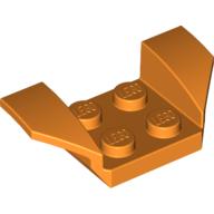 Lego Mudguard 2 x 4 with 2 x 2 Studs and Flared Wings / Orange